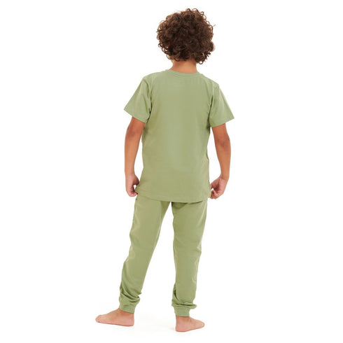 Boys summer pajama set Pistache t-shirt + Pants